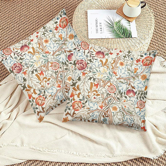 Yaemikoo William Morris Vintage Floral Throw Pillow Covers Set of 2 18x18
