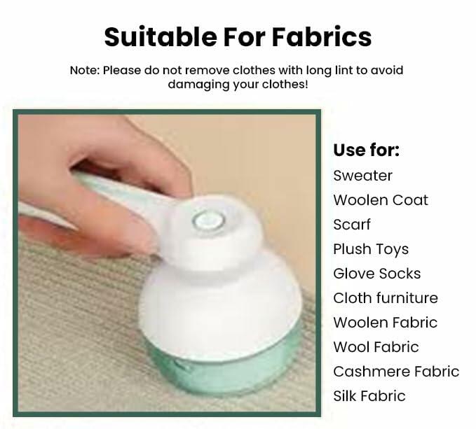 Generic Fabric Shaver Rechargeable Lint Remover 6 Leaf Blades White