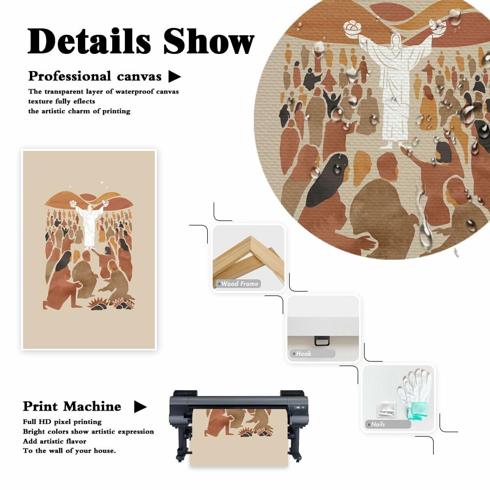 FBKDVC Christian Scripture Poster Jesus Feeds 5000 16x24in Unframed