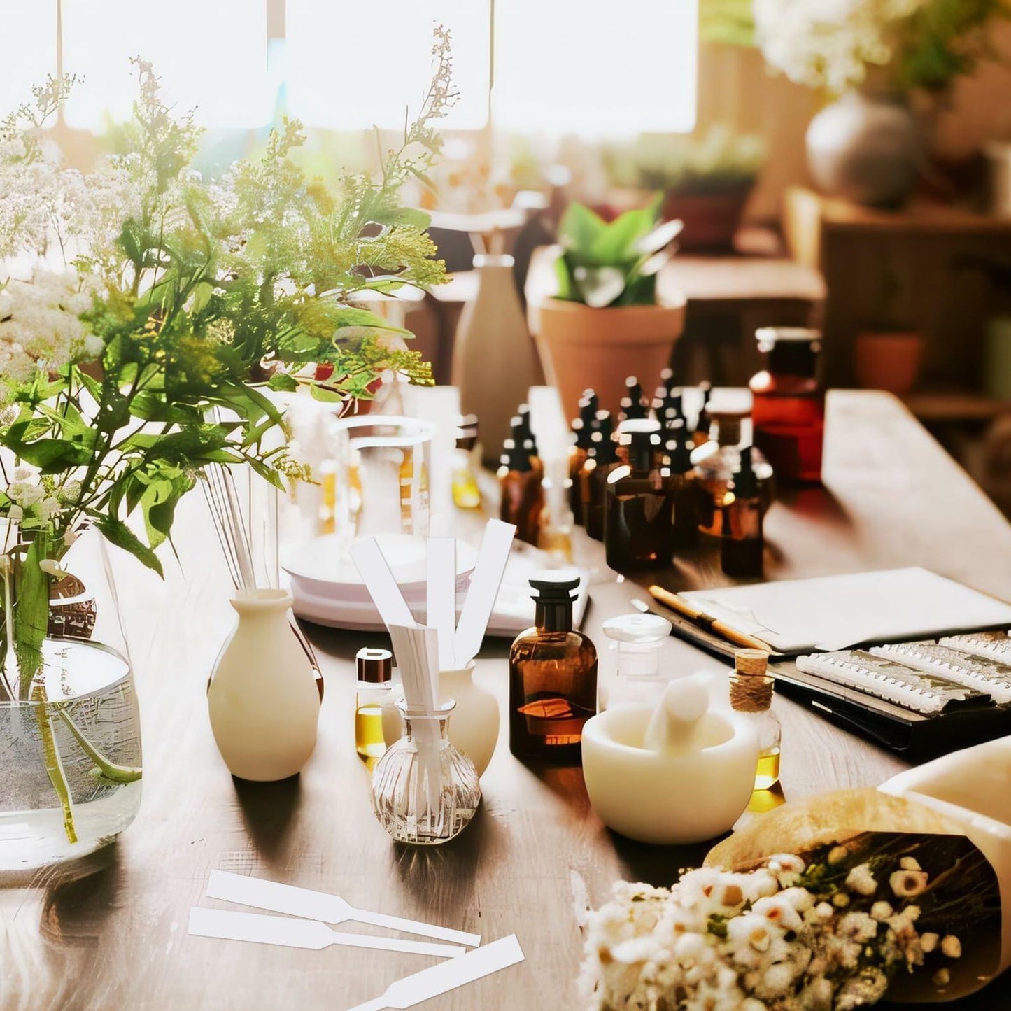 HiShutiao 400 Pcs White Perfume Tester Strips Disposable Fragrance Blotters