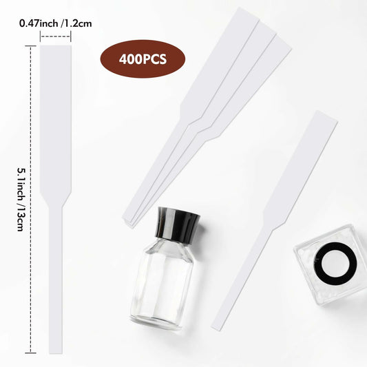 HiShutiao 400 Pcs White Perfume Tester Strips Disposable Fragrance Blotters