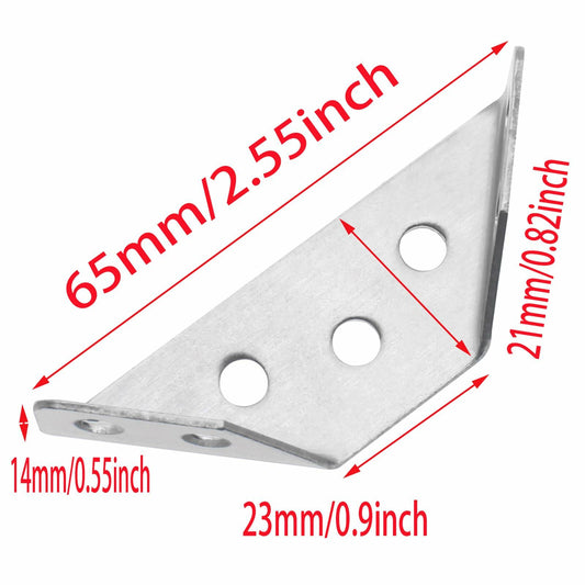 GWYAN 12 Pcs Stainless Steel Furniture Corner Connectors with Screws