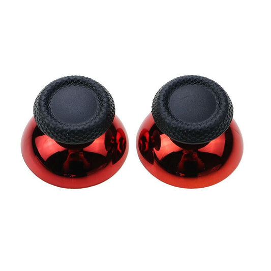 Rowsmau Chrome 3D Analog Thumbstick Caps Replacement for PS5 Red