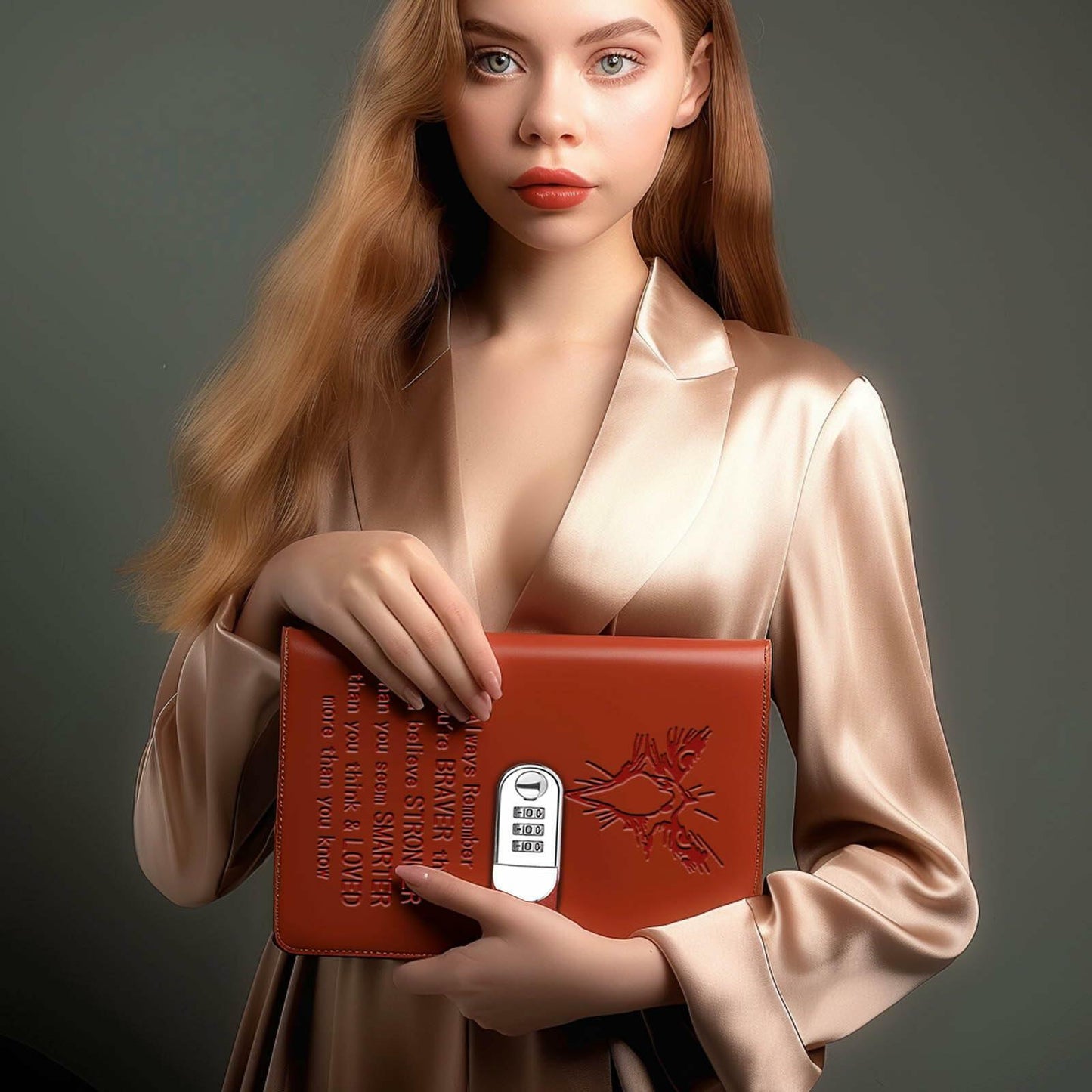 JOHSBYD Eagle Leather Combination Lock Notebook Scouts Gift