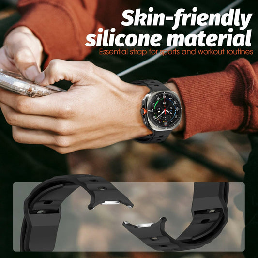 Seltureone 4 Pack Silicone Sport Bands for Galaxy Watch Ultra 47mm