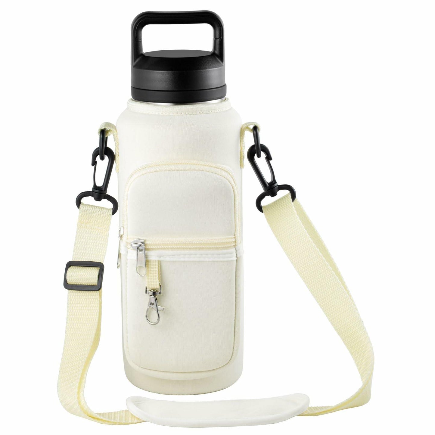 RRegeny Water Bottle Holder Strap for Hydroflask 32oz 40oz Cream Polyester