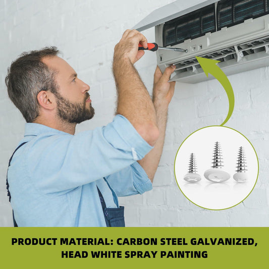 DLBEEM 150Pcs 8x3/4" White Carbon Steel Phillips Wood Screws Kit