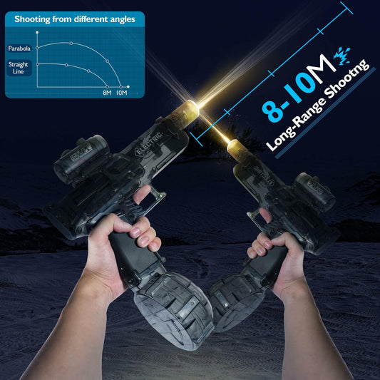 Naldoxyn Electric Automatic Water Gun High Power Black 2-Pack Kids 8-12