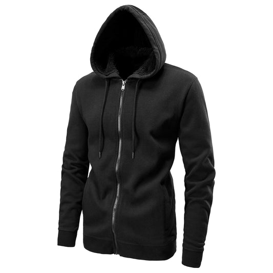 OHSNMAKSL Men's Sherpa Fleece Hoodie Jacket Blue Camo Size XL