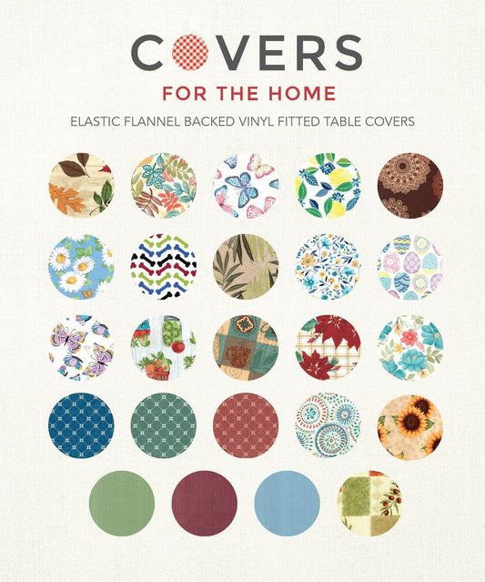 Covers for the Home Elastic Vinyl Fitted Table Cover Basketweave Green 5'x30"