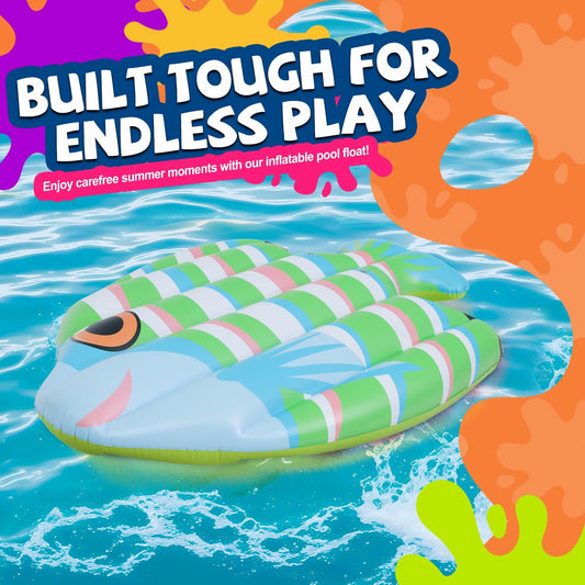 DIMAR GARDEN Inflatable Pool Fish Float Raft 59x47 Green