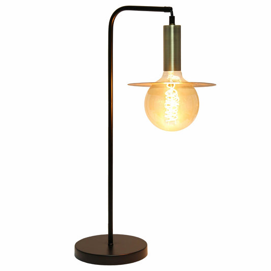 Simple Designs LT1237-BLK 24" Cosmic Glow Orb Table Lamp Black Brass