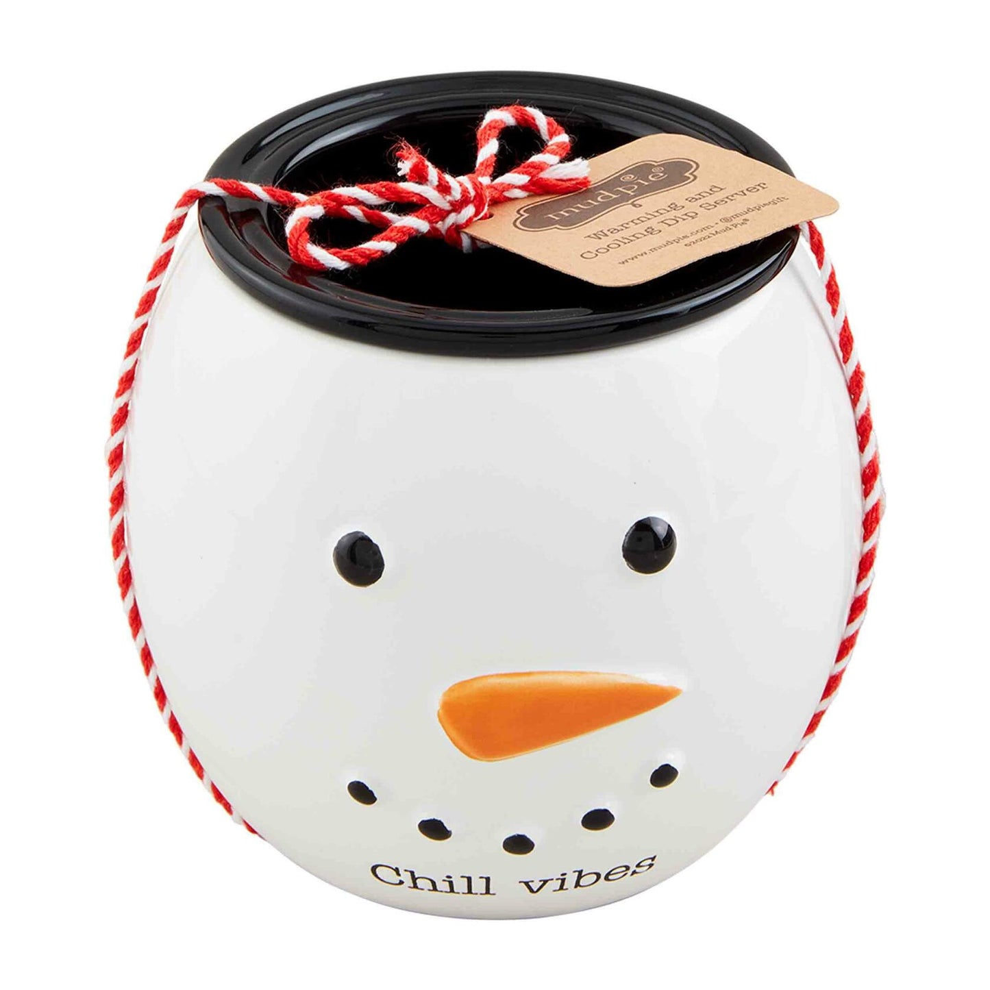Mud Pie Snowman Chiller Tidbit; 4 1/2" x 6 1/2" dia