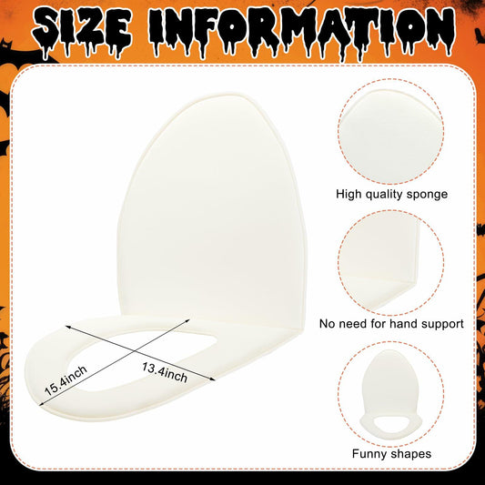 Yahenda Halloween Toilet Cosplay Costume Pullover Sponge Seat Cover White