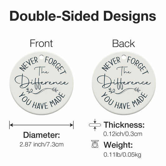 TinhCD Store Thank You Nurse Gift Ceramic Christmas Ornament Elegant