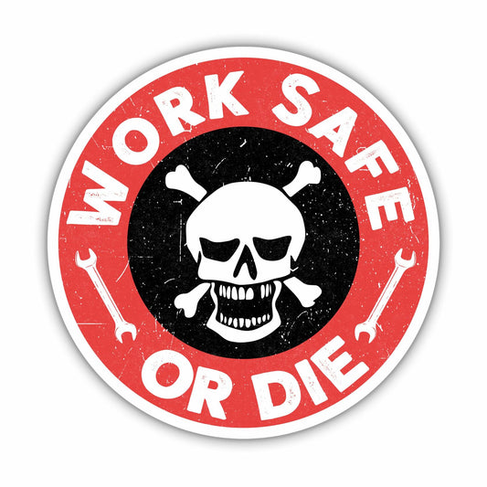 GNAART Work Safe or D*e Lineman Hard Hat Sticker 3 Inch 3Pcs Multi Vinyl