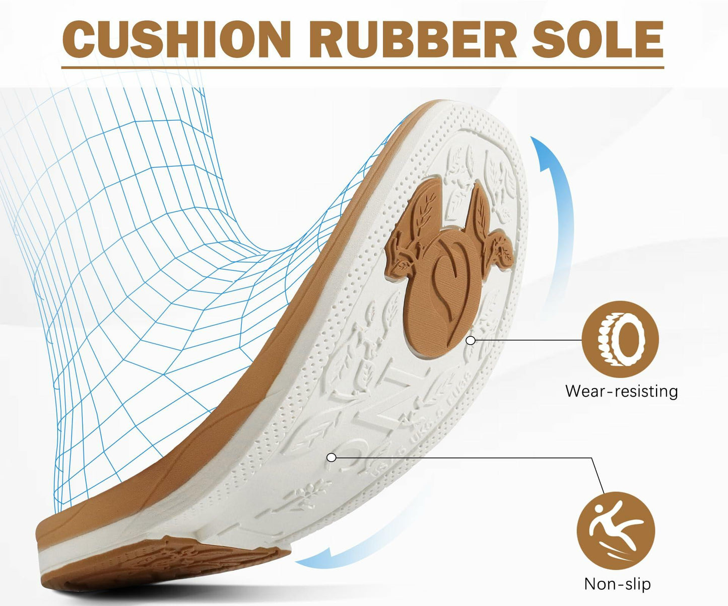 ONCAI Women's Slide Sandals Cross Strappy Open Toe White Khaki Size 11