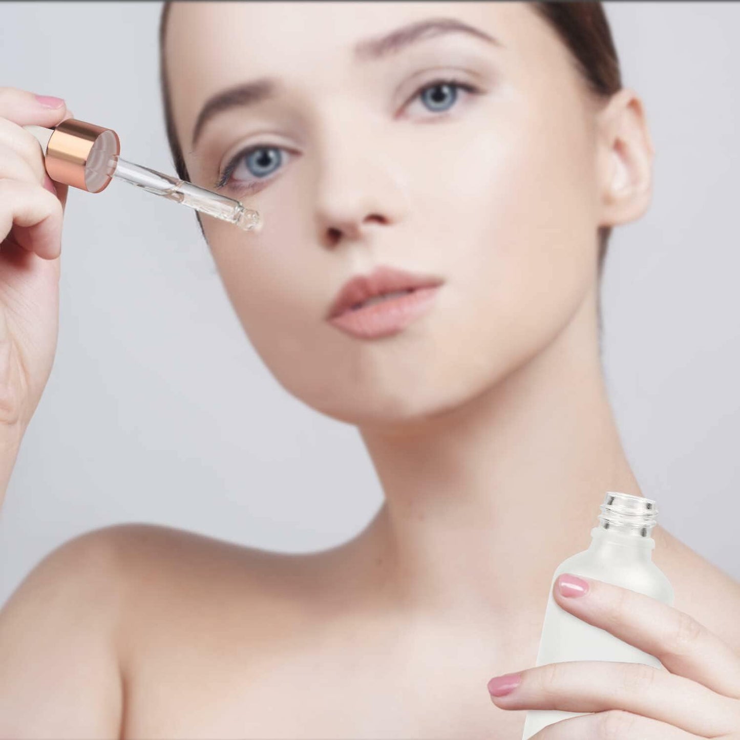 Furnido 6 Pack 50ml Rose Glass Essential Oil Dropper Bottles Pipette