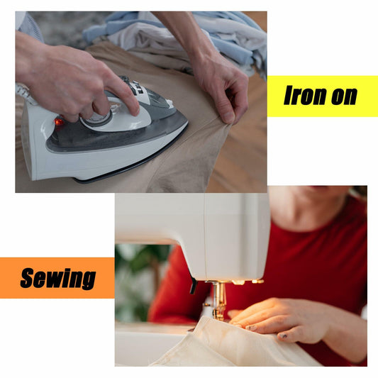 ELEFOCUS Classic Doll Logo Patch Embroidery Iron-On Pink 2Pcs