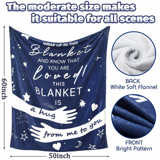 WGXX Hug Blanket After Surgery Healing Blanket Blue Cotton 50x60