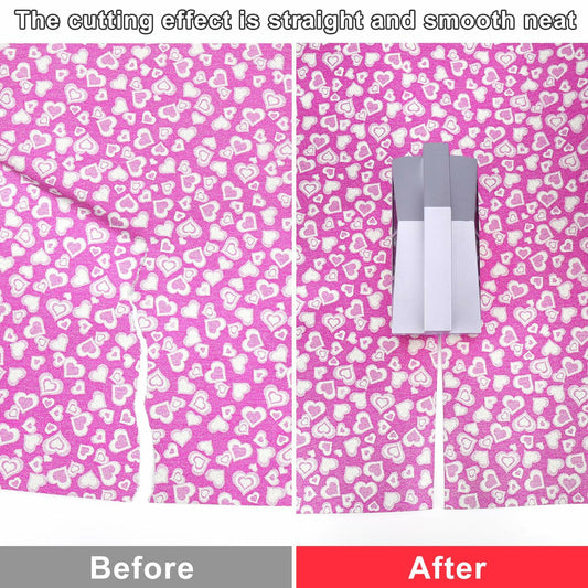 Vodolo Wrapping Paper Cutter with 6 Replaceable Blades Silver Gift Wrap Tool