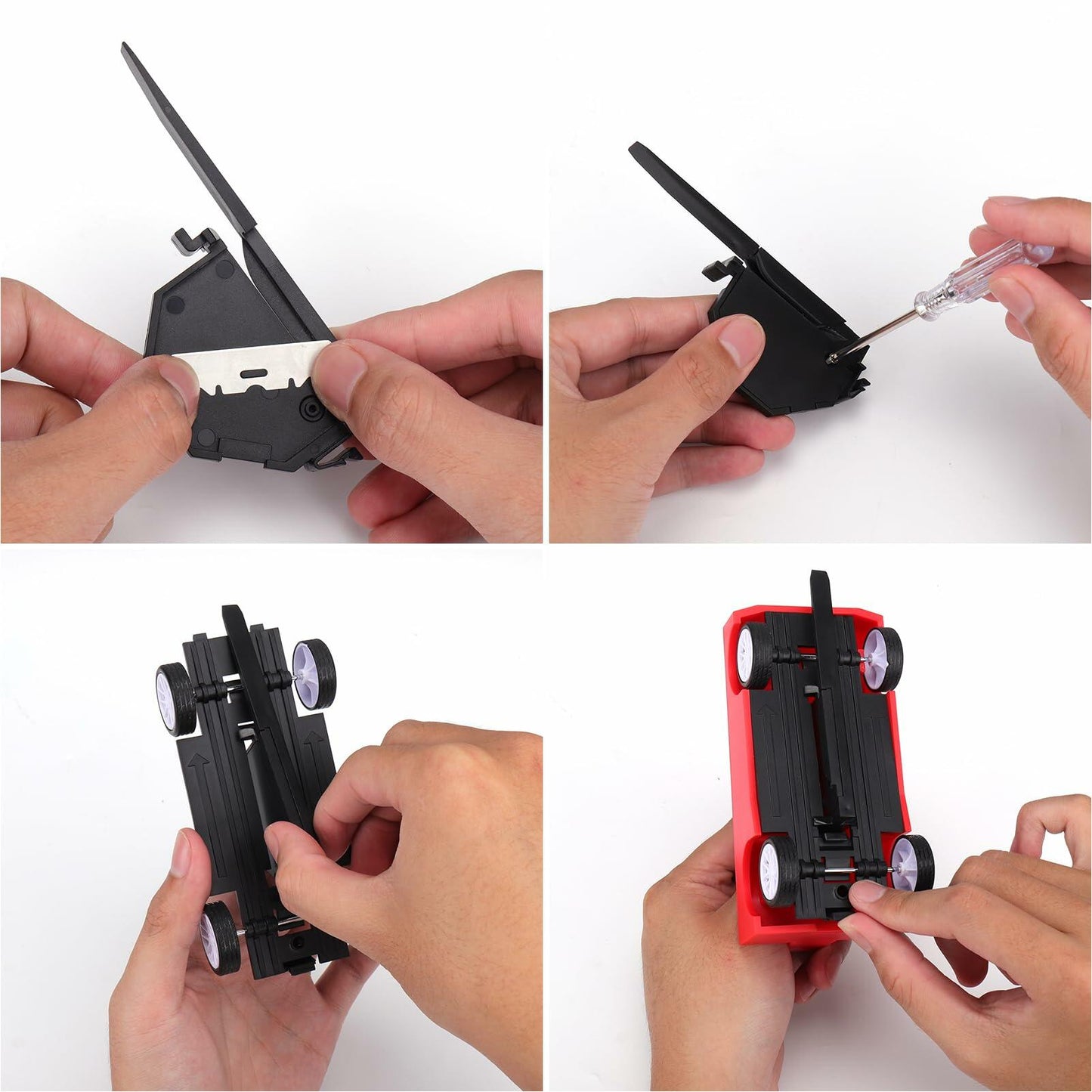 Vodolo Wrapping Paper Cutter with 6 Replaceable Blades Silver Gift Wrap Tool