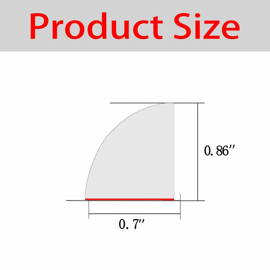 Risunpet Flexible Quarter Round Molding Double-Sided Peel Stick Rubber 98 Inch