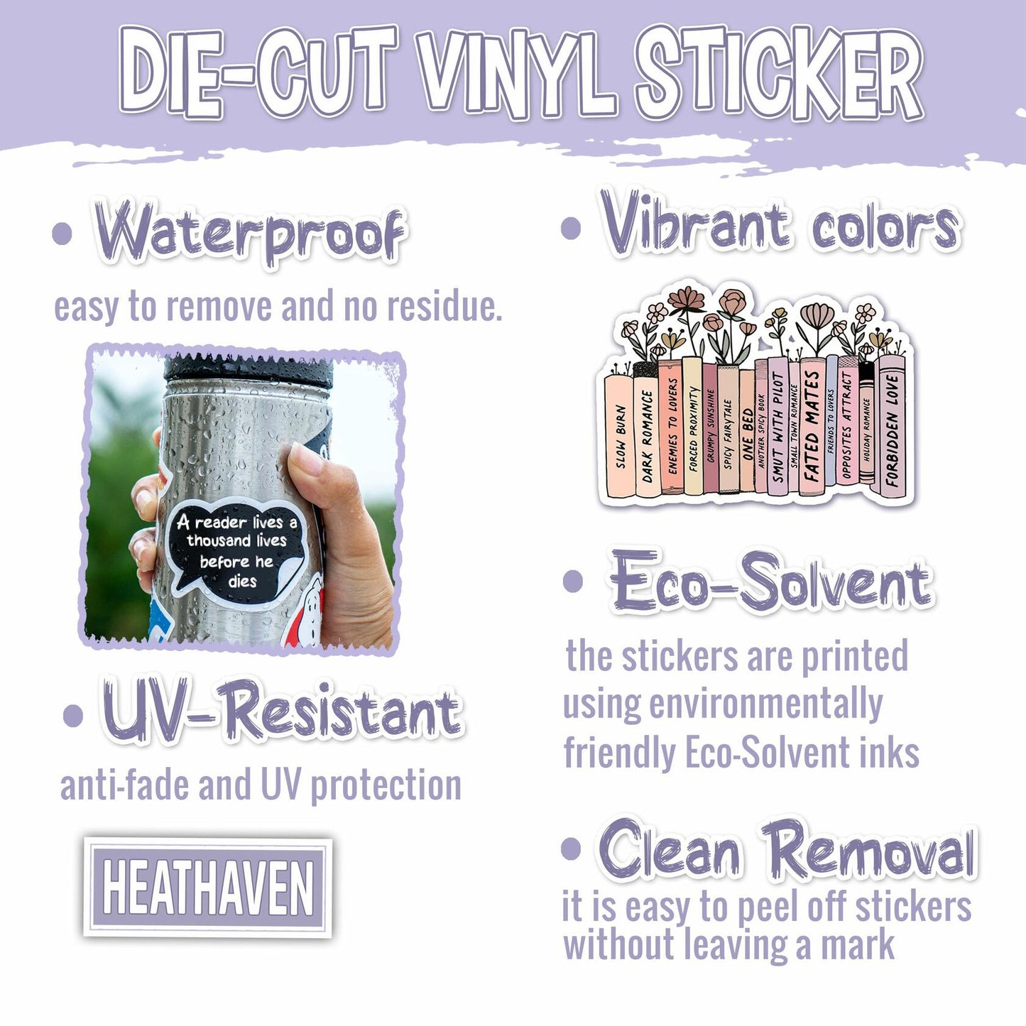 HEATHAVEN I Love Pooping in The Woods Stickers 3pcs Vinyl Outdoor Decals