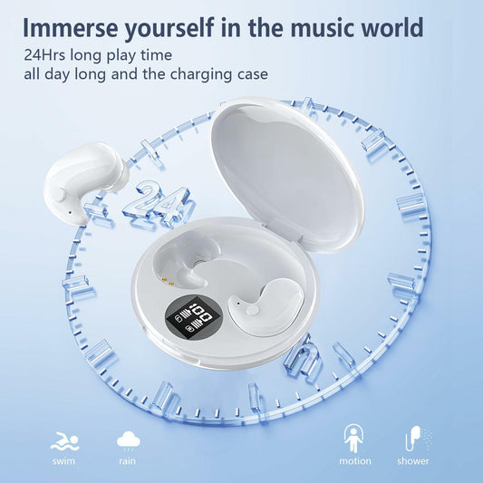 Generic Wireless Bluetooth 5.3 Sleep Headphones Noise Canceling Earbuds White