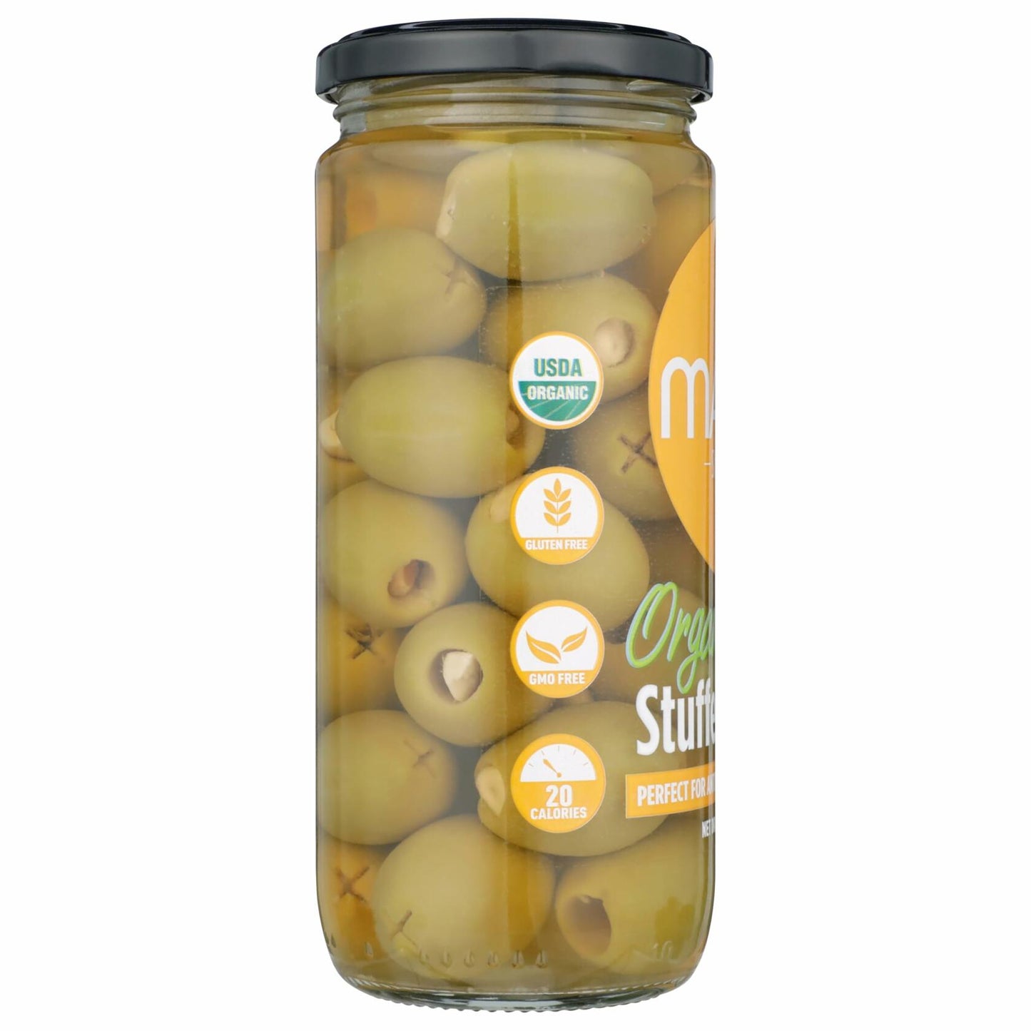 BestBy11/25 Mario Camacho Organic Garlic Stuffed Green Olives 10oz