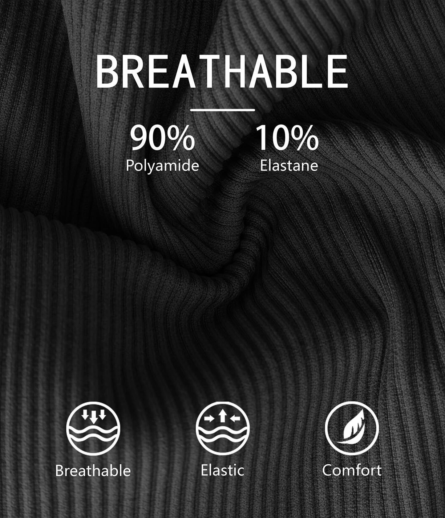 OVESPORT 2Pack Workout Tank Tops Women Built-in Bras Seamless Black+White XL