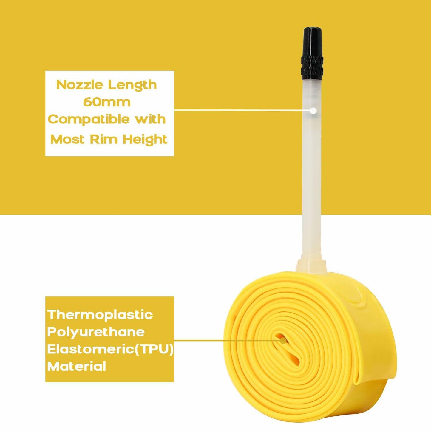 Saurka TPU Inner Tube 27.5x1.75-2.3 MTB 45MM Presta Valve 2 PCS