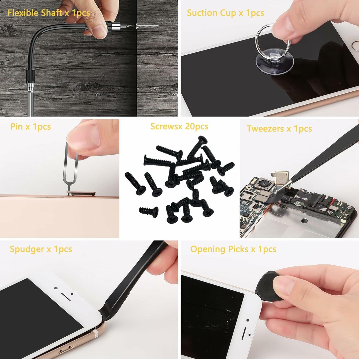 GWAHRWW Precision 150-in-1 Screwdriver Set Electronics Repair Tool Kit Black