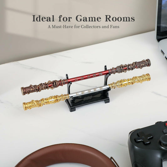 Santiccipa 2pcs Monkey King Staff Golden Cudgel Home Decor Small