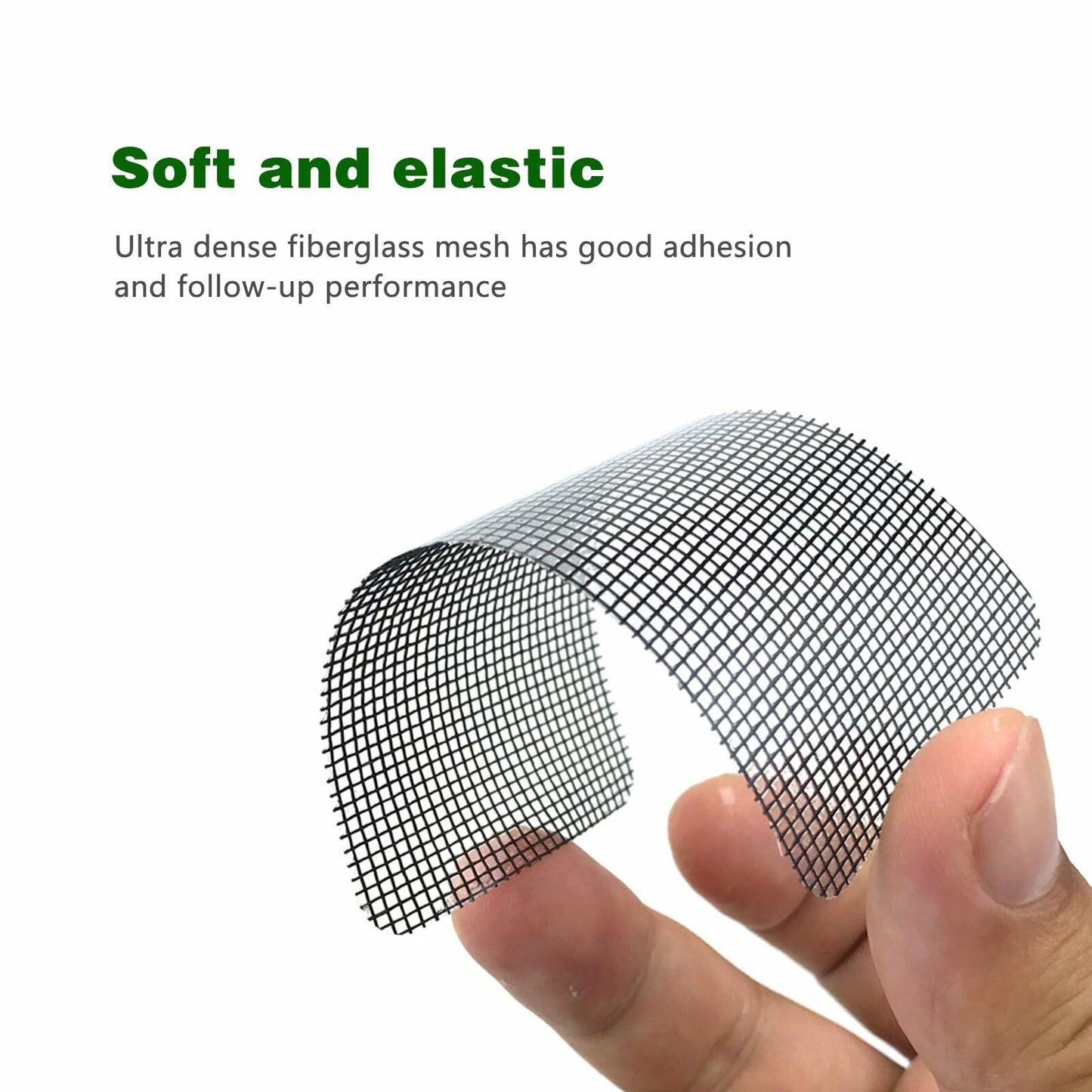 EVKILKJS 30PCS Screen Repair Kit Black Fiberglass Tape Mesh Door Patch