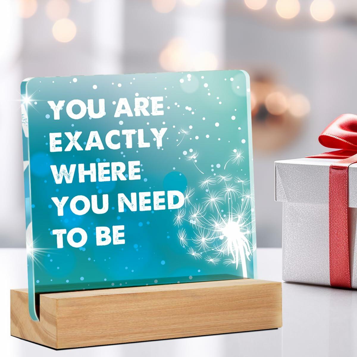 GTGIC Inspirational Desk Sign Motivational Acrylic Office Decor 4x4 Inches