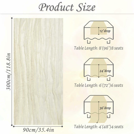 ZAGQIG Fall Table Runner Cheesecloth 10FT Boho Rustic Farmhouse Beige 1 Pack
