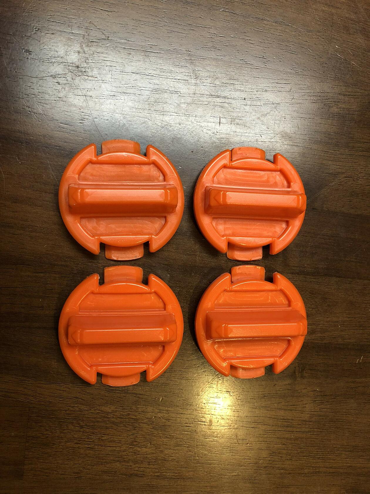 Turtle Den Polaris RZR Orange Floor Drain Plug 4 Pack Rubber