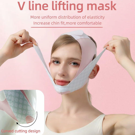 Reusable V Line Face Lifting Strap Jawline Shaper Sleeping Mask Women L