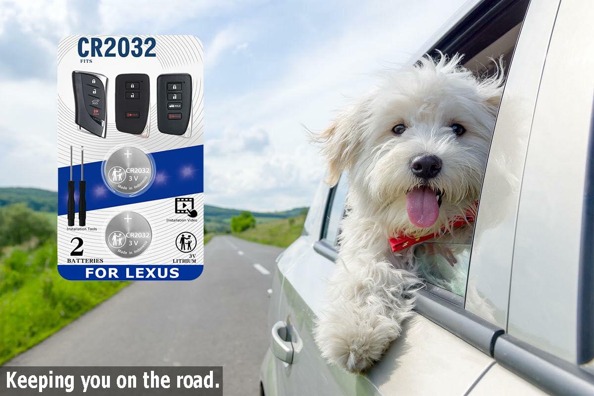 Key Fob Battery Replacement for Lexus Smart Remote CR2032 2-Pack