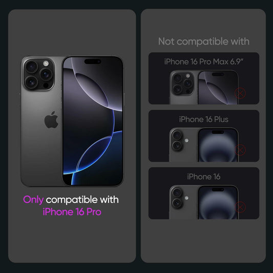 MINSLIS iPhone 16 Pro Screen Protector 9H Tempered Glass HD Clear Case Friendly
