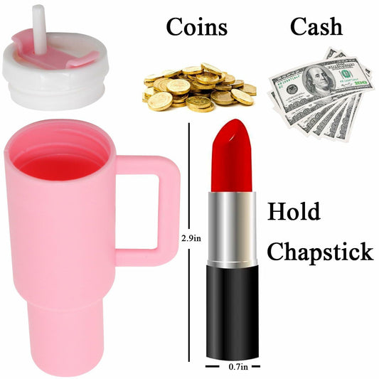 Wabogove Mini Tumbler Keychain 2 Pack Cute Cup Charms for Bags Purple+Blue