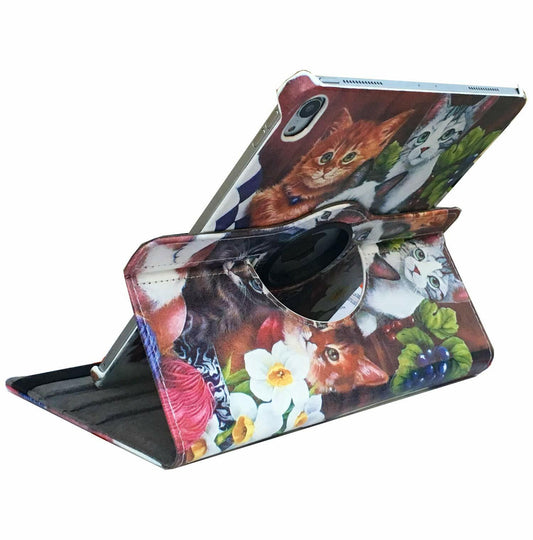 iPad 11" 1st Gen 2018 Rotating Smart Leather Case – Cat Design