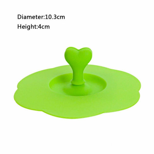 AKOAK 6-Pack Plum Cup Lids Silicone Teacup Lid with Spoon Holder 6 Colors