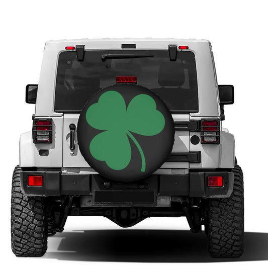 Foruidea Green Shamrock Spare Tire Cover 15” Dust-Proof RV SUV Trailer