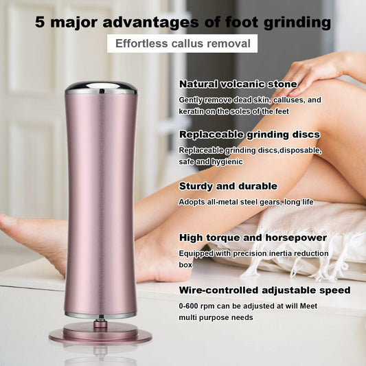 SRGARH Electric Callus Remover Foot File Adjustable Speed 60pcs Discs Pink