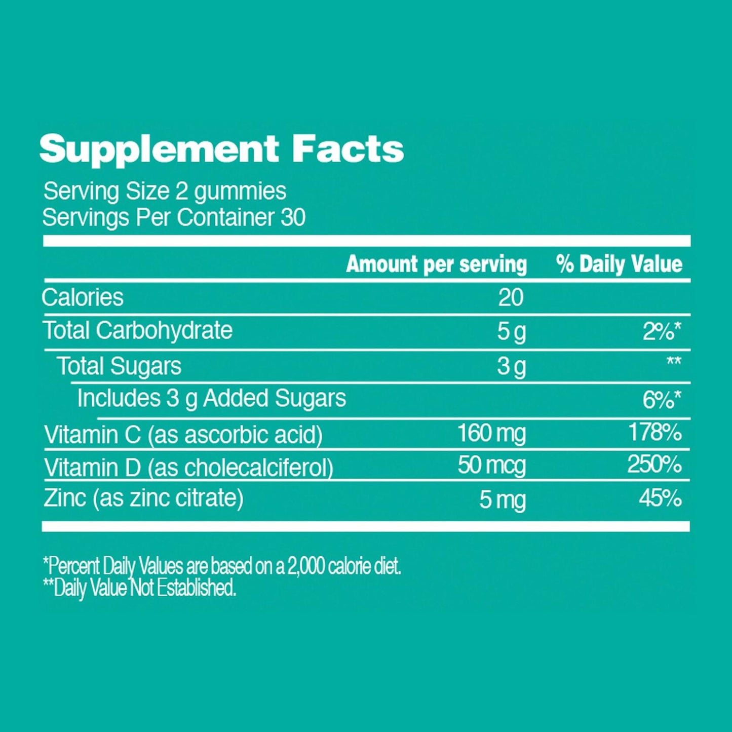 FREEYU Halal Gluten-Free Immunity Gummies Multivitamin with Zinc C D 60pcs