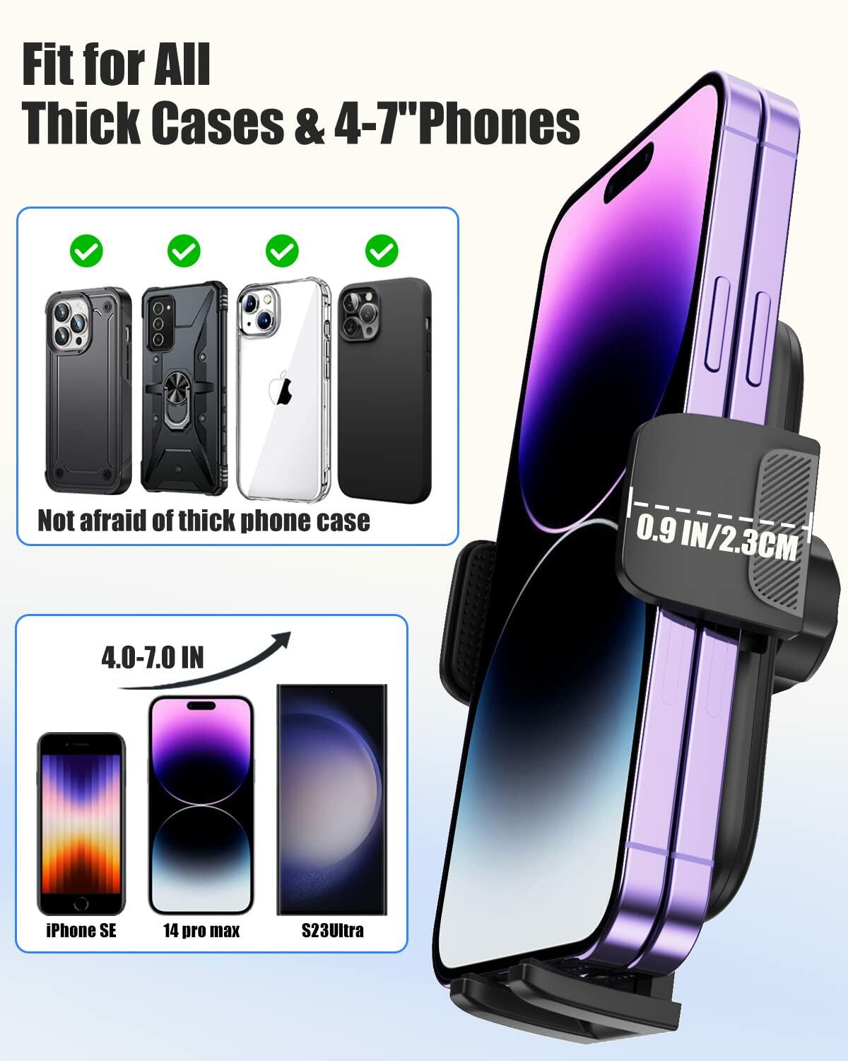 Wukanleng Suction Cup Phone Mount for Tesla Model 3/Y/S/X, 360° Rotating Holder