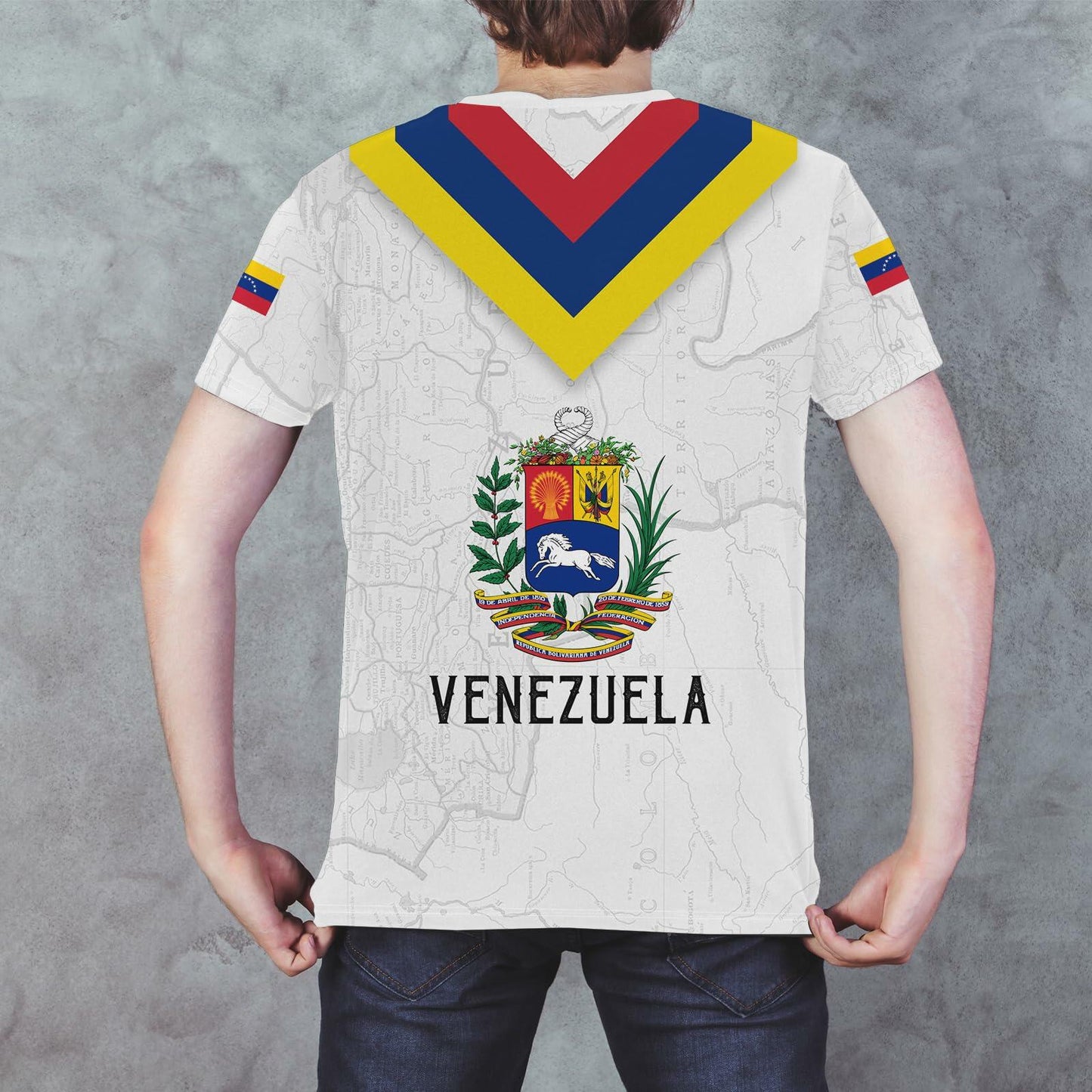 BJU Venezuela Flag T-Shirt Unisex Crewneck Short Sleeve Casual Printed Tee