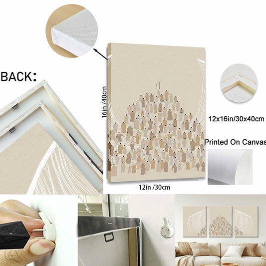 Jesus Christian Wall Art Set of 3 Canvas Prints Framed 12x16